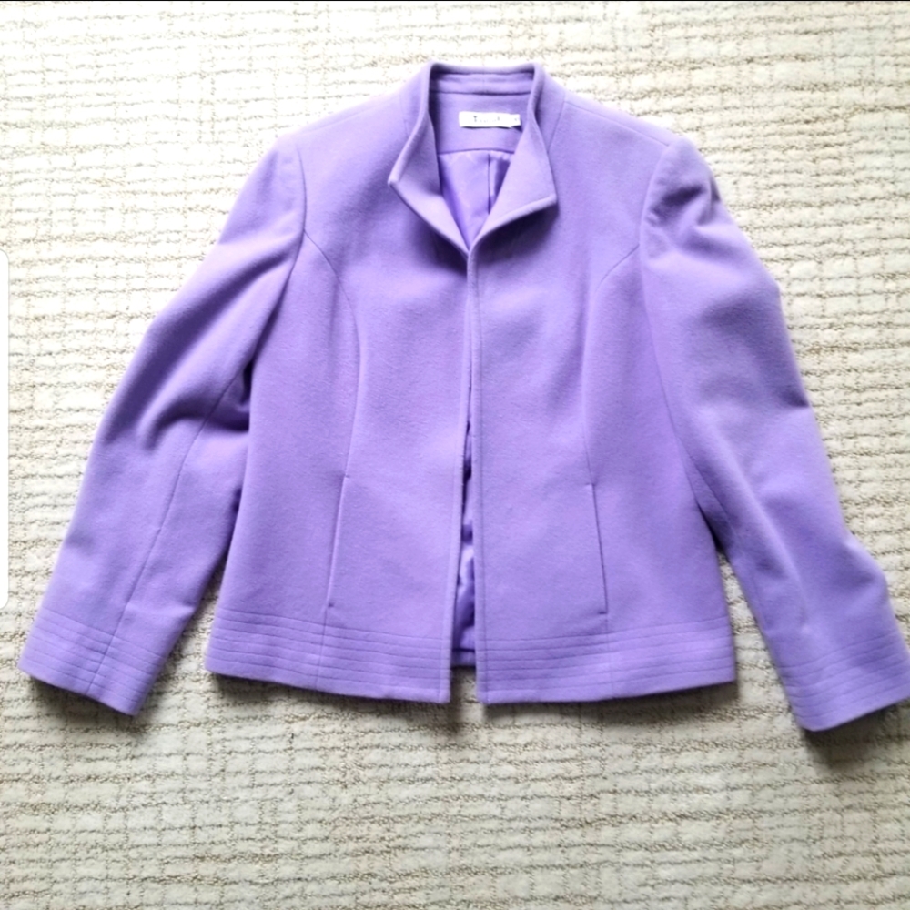 Jacket, Cashmere and wool blend light mauve jacket